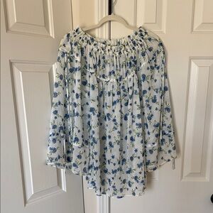Floral Blue and White Women's Dress